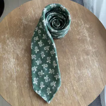 타이유어타이 페이즐리 무늬 넥타이 그린