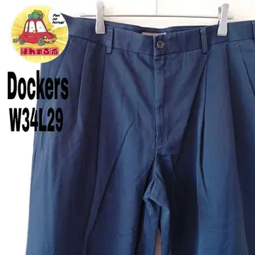 USA 구제 의류 Dockers 치노 팬츠 W34 L29 네이비 투 턱