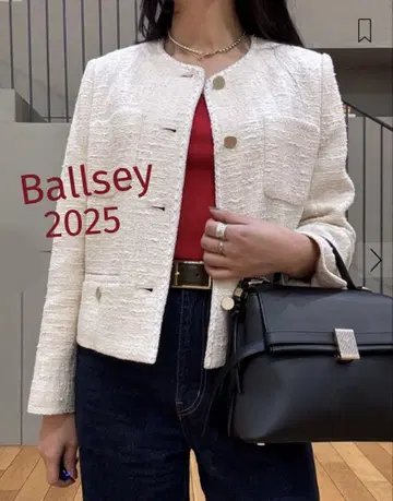 2025 Ballsey 슬라브 코튼 트위드 자켓 36