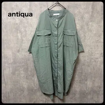 antiqua 안티카 포켓 부착 밴드 카라 셔츠