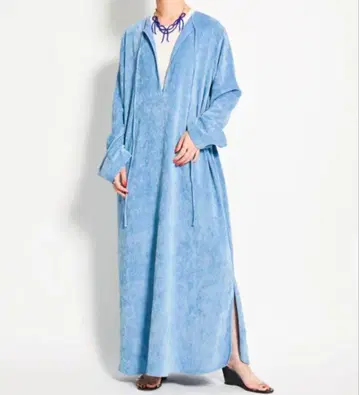 CITYSHOP VELVETEEN KAFTAN DRESS 블루