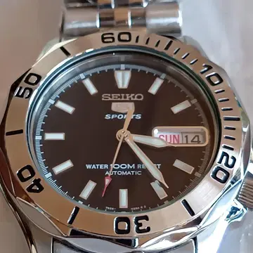 SEIKO 자동 스포츠 손목시계 블랙 새상품급!