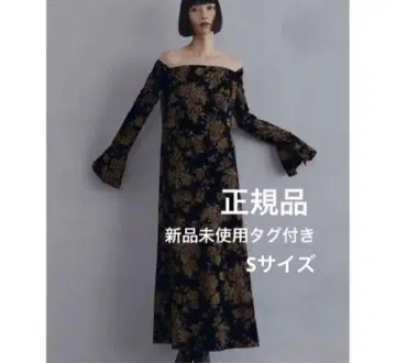 Ameri FLOWER PRINT VELOUR DRESS