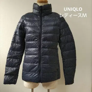 UNIQLO 울트라 라이트 다운 네이비 도트 무늬 다운 자켓 M
