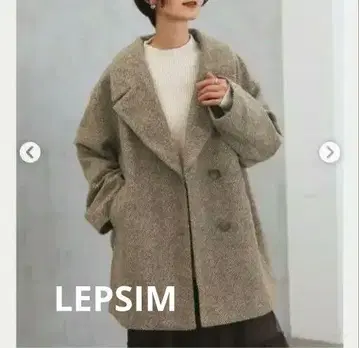 LEPSIM 렙심 브라운 미들 기장 코트 프리