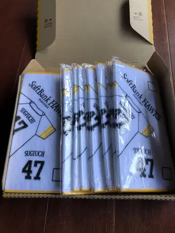 SoftBank HAWKS 스기우치 47 손수건 타월 20개 세트