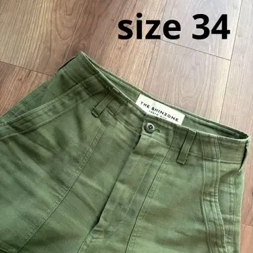 THE SHINZONE 올리브 그린 워크 팬츠 34 사이즈