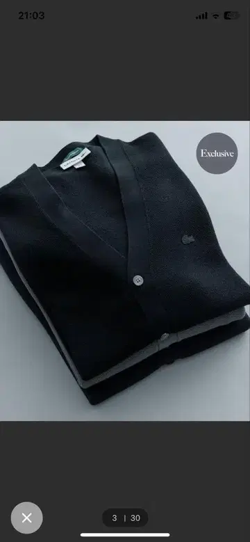 별주 LACOSTEXURBAN RESEARCH CARDIGAN 네이비
