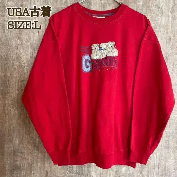 USA 구제 의류 MC SPORTSWEAR 맨투맨 레드 L 베어