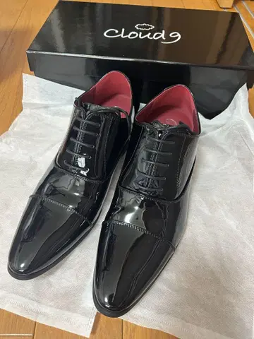 키높이 신발 결혼식 신랑 에나멜 7cmUP 남성용 25.5cm