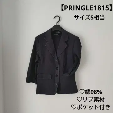 [ PRINGLE1815 ] 자켓 7부 소매 네이비 리브 테일러드