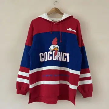 [ 레어 ] 90s ellesse Cocorico 후드 부착 후드티