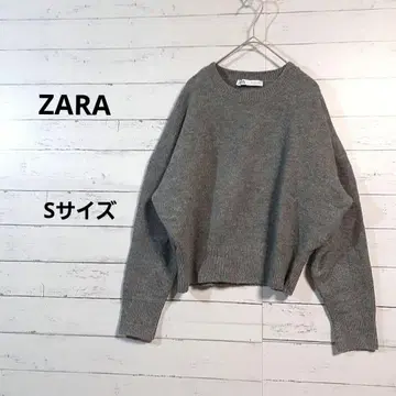 새상품급 ZARA 그레이 크롭 니트 스웨터 S 사이즈 /58