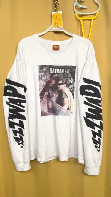 [ 구제 의류 ] BATMAN 화이트 긴팔 티셔츠 LL