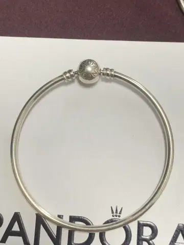 Pandora 실버 오픈 뱅글 사이즈 19cm