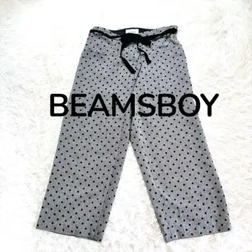 빔즈 보이 BEAMSBOY 도트 랩 팬츠 와이드 리본