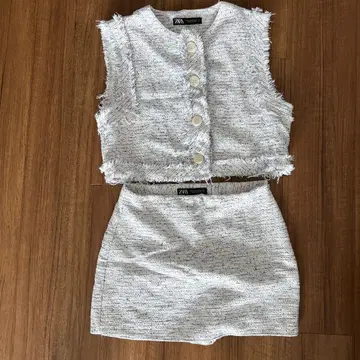 ZARA 자라 셋업 XS 화이트 계열 팬츠 여성용 여름옷 여름 아이템
