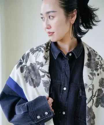 JEANASIS [ eL x ONE ] Flower Large Scarf