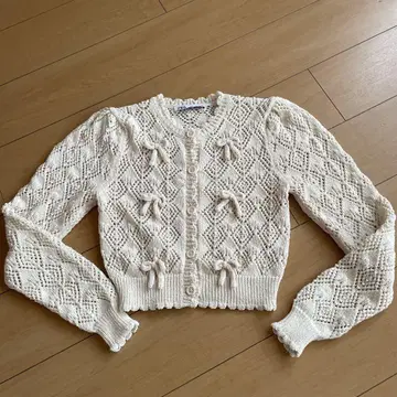 ZARA 아이보리 레이스 가디건