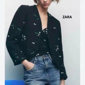 ZARA 자수 텍스처 자켓