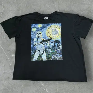 스타 워즈 t셔츠 아트 t셔츠 고흐풍 t 반기장 박스 실루엣