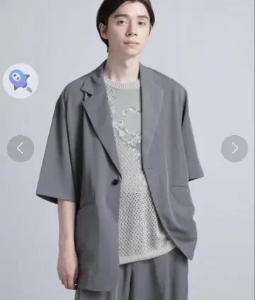 HARE 하레 테일러드 자켓 반팔 그레이 S사이즈