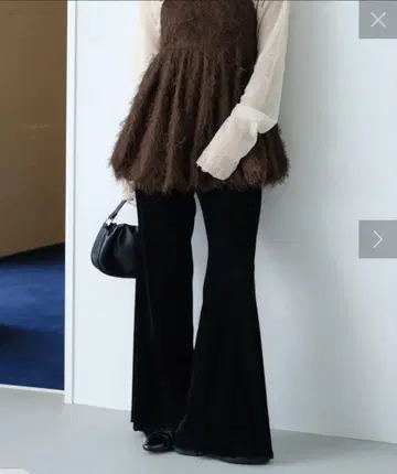 [ Kastane ] 벨로아 튤 팬츠 블랙 0 사이즈