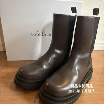 새상품급 Mila Owen 브라운 사이드 고어 부츠