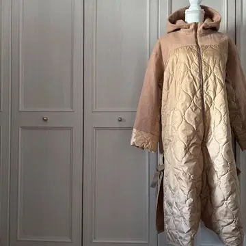 1 lounge dress 라운지 드레스 퀼트 롱 코트 자켓