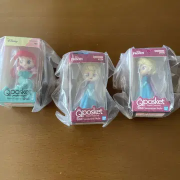 디즈니 Qposket 아리엘 & 엘사 피규어 세트