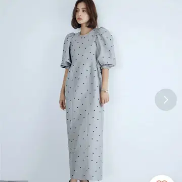 ELFRANK 도트 무늬 롱 원피스