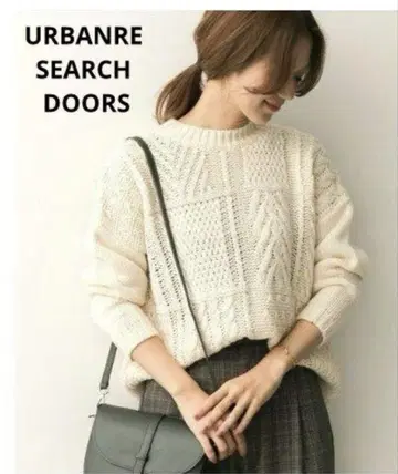 URBANRESEARCH DOORS 아란 패턴 패치워크 풀오버