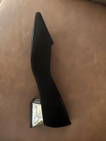 블랙 스틸레토 펌프스 24.5cm Made in Japan