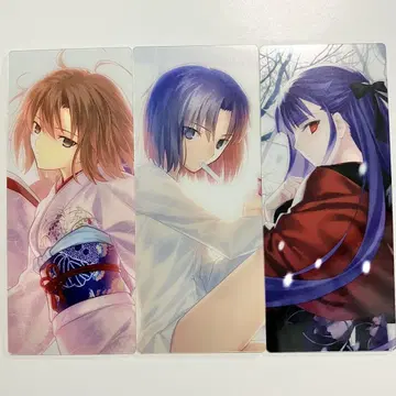 FGO 최종 재림전 편성 화면풍 카드 료우기 시키 아사카미 후지노 3점