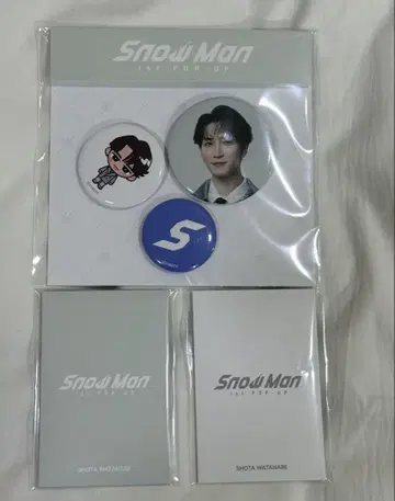 snowman 1st POPUP 와타나베 쇼타 포토 카드 AB 캔뱃지
