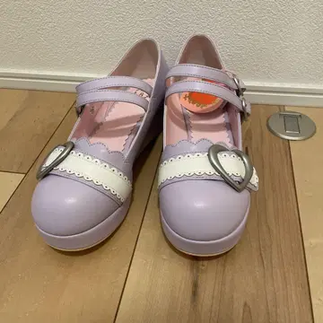 하트 버클 신발 L 사이즈 박스 있음 라벤더 미사용