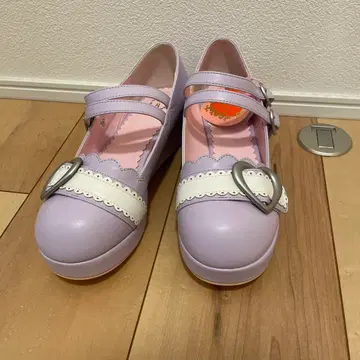 하트 버클 신발 L 사이즈 박스 있음 라벤더 미사용