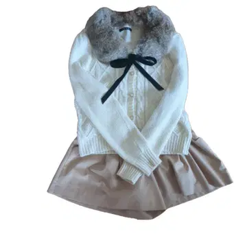 히메카지 헤이세이 숏팬츠 kawaii coquette 퍼 니트