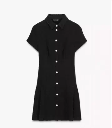 ZARA 플리츠 텍스처 원단 원피스 XS