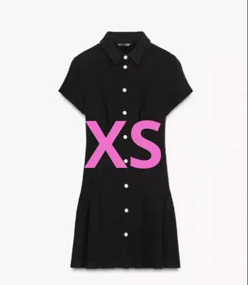 ZARA 플리츠 텍스처 원단 원피스 XS