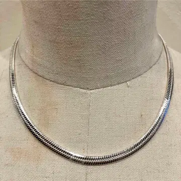 SILVER925 HERRINGBONE NECKLACE/실버 목걸이