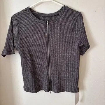LOWRYSFARM WZIP 리브 가디건 SS 숏 기장