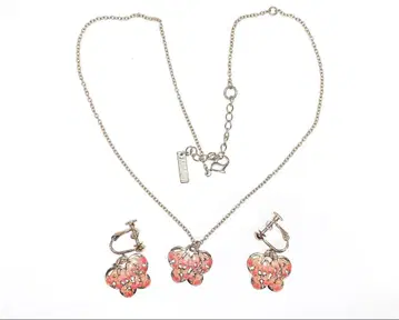 ANNA SUI 나비 모티브 목걸이 귀찌 세트