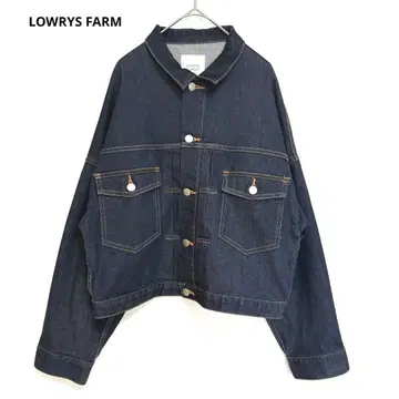 LOWRYS FARM 데님 자켓 코쿤 턱 입힌 사이즈 L