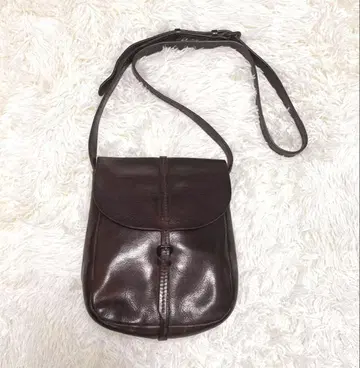 고품질 genten 겐텐 사선 숄더백 천연 가죽 여성용 중고