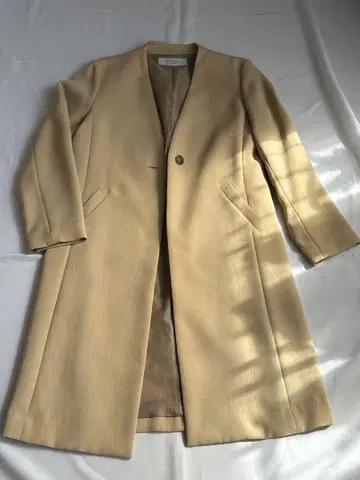 BEAMS LIGHTS 베이지 노카라 코트