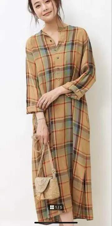 체크 셔츠 원피스