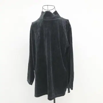 에디 바우어 상의 M 블랙 하이넥 벨로아 원단 면 혼방 가을/겨울