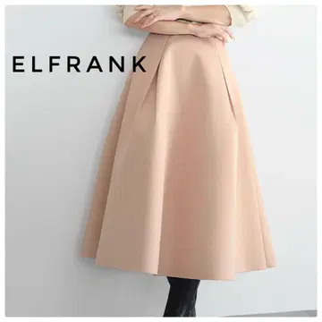 ELFRANK 엘프랭크 본딩 종아리 기장 플레어 스커트