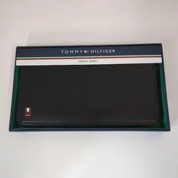 TOMMY HILFIGER 타미힐피거 장지갑 가죽 블랙 박스 포함